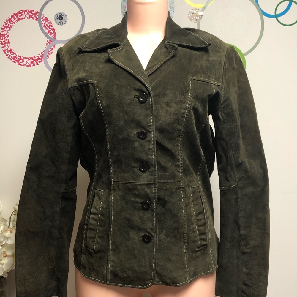 Evolution 100% leather suede jacket M